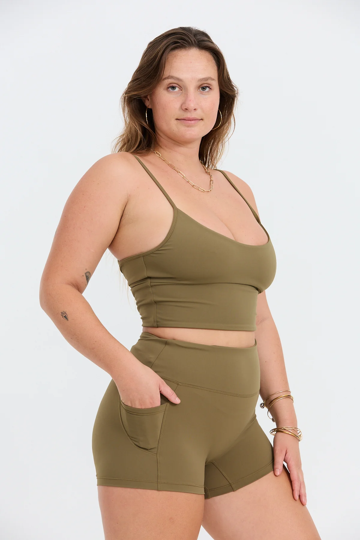 2.5" Booty Short - Khaki - Image 8