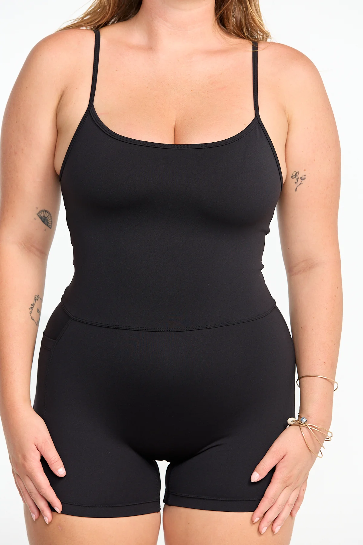 3" Active Romper - Black - Image 10