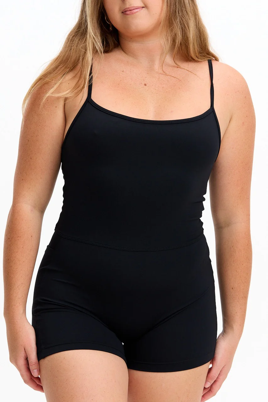3" Active Romper - Black - Image 13