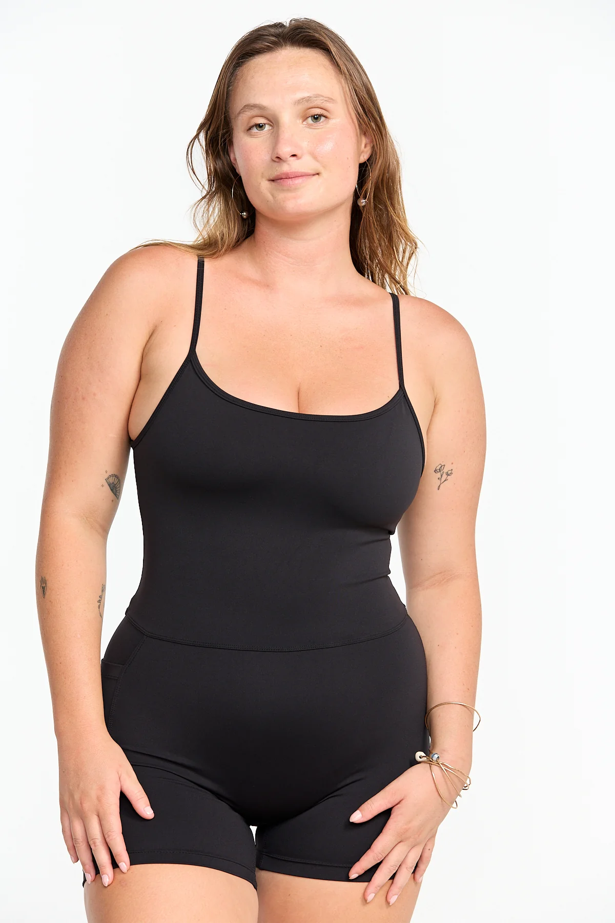 3" Active Romper - Black - Image 7