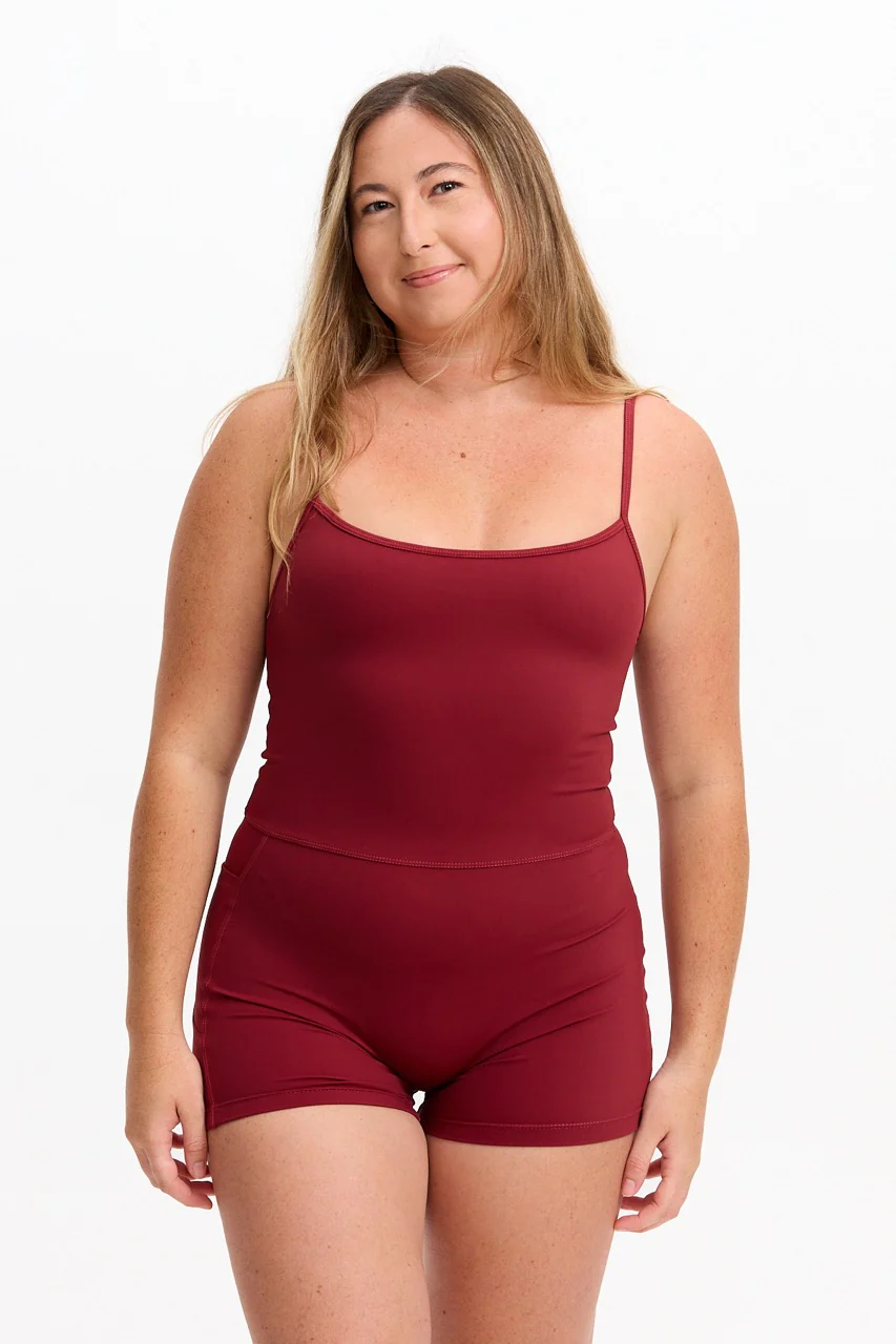3" Active Romper - Cherry - Image 6