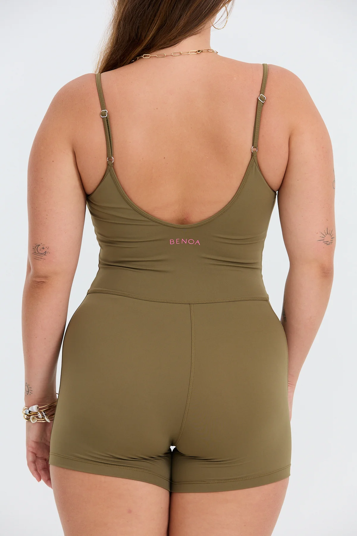 3" Active Romper - Khaki - Image 10