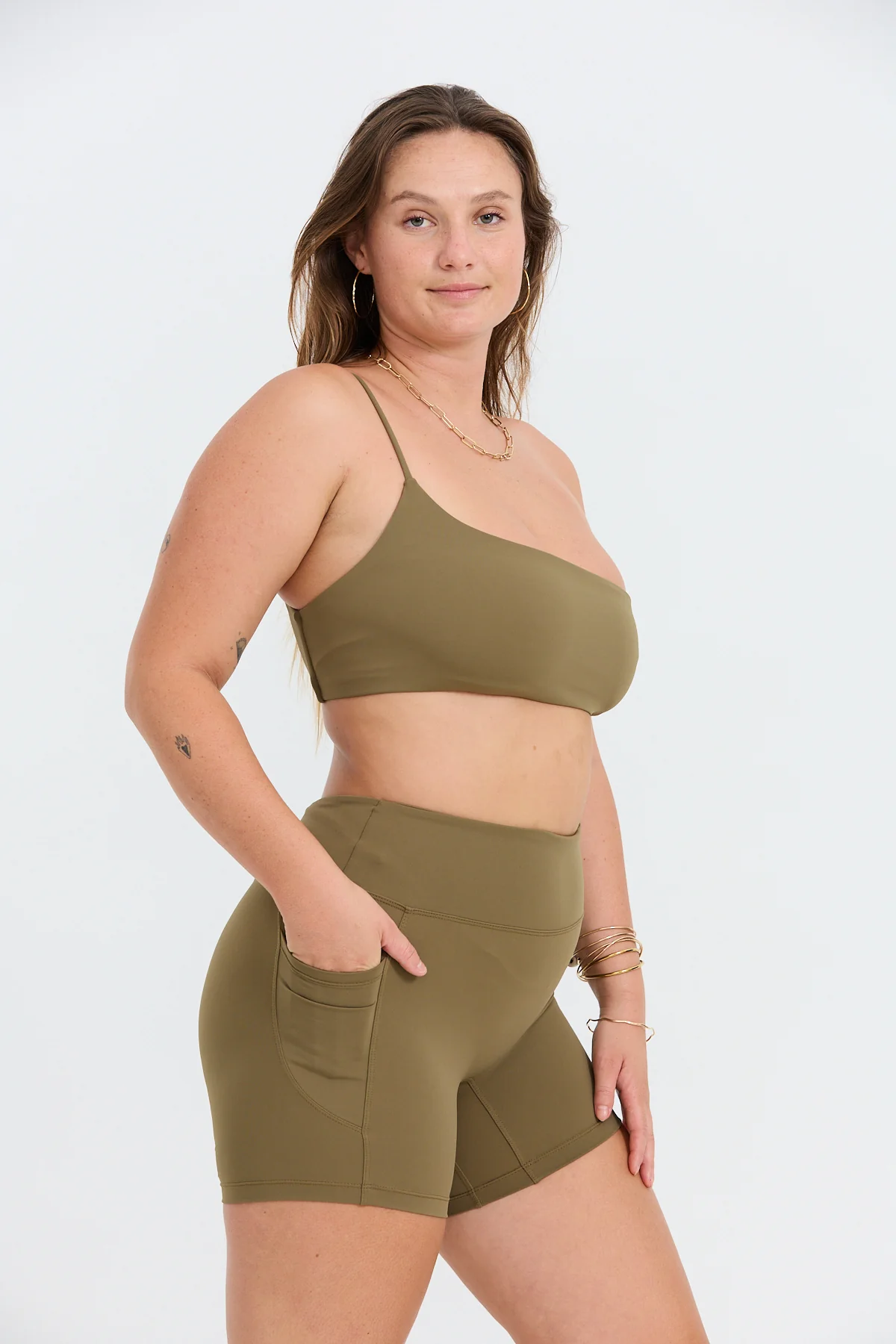 4" Biker Short - Khaki - Image 8