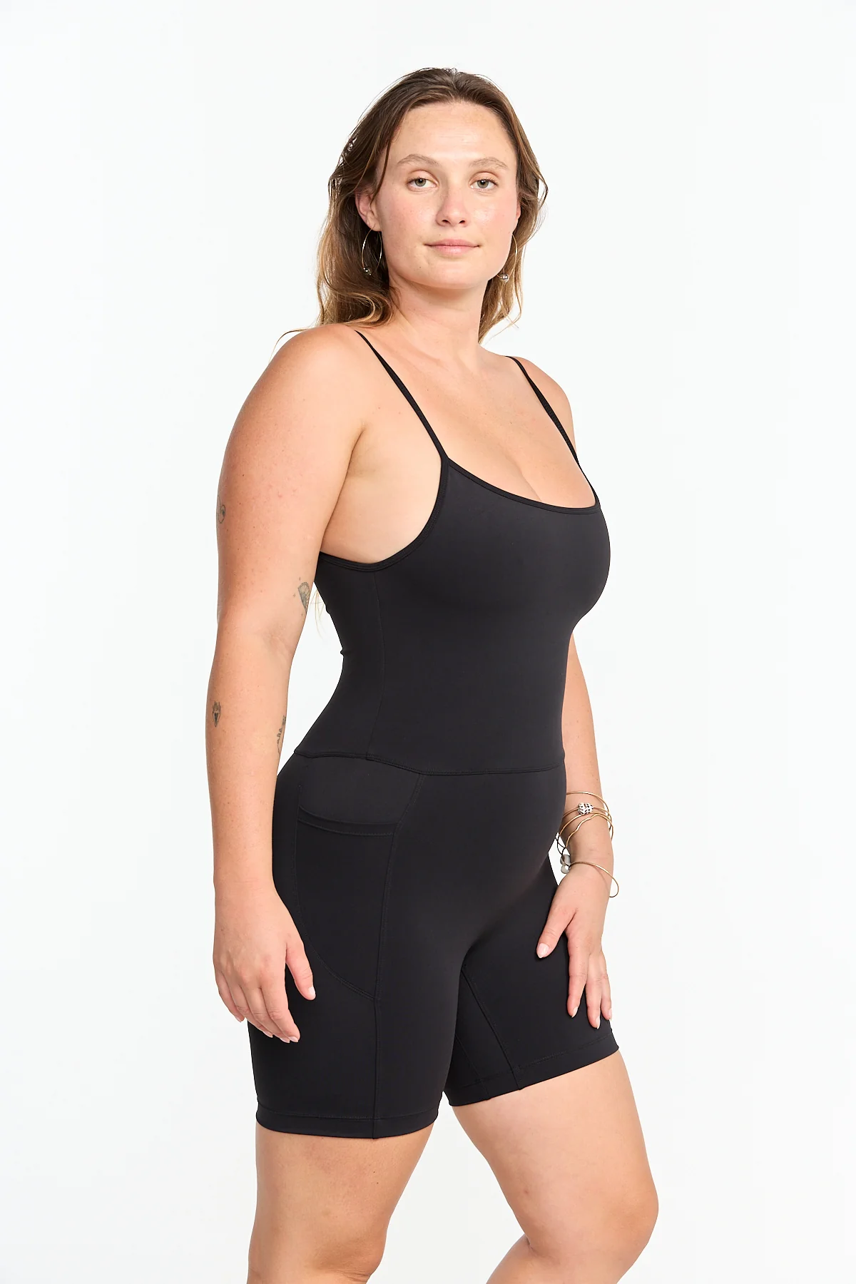 5" Active Romper - Black - Image 10