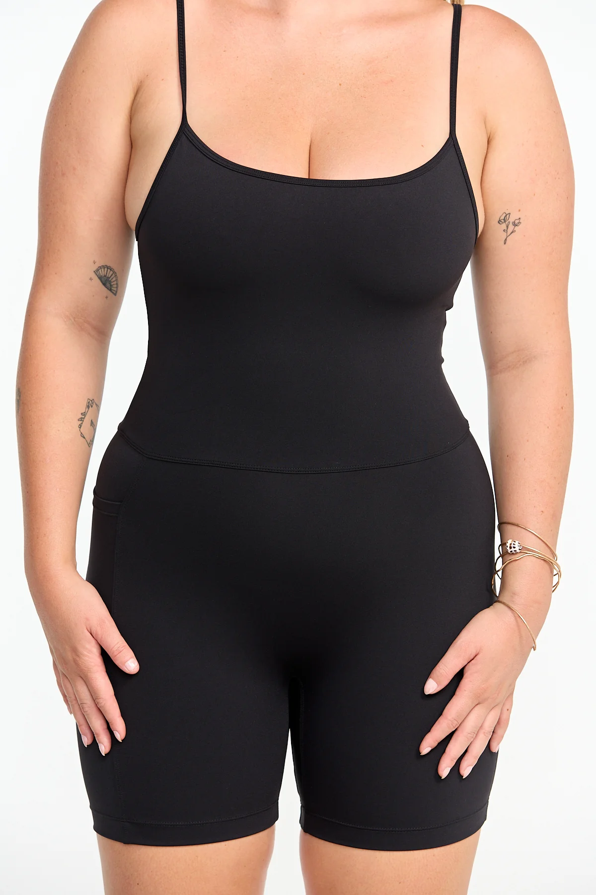 5" Active Romper - Black - Image 11