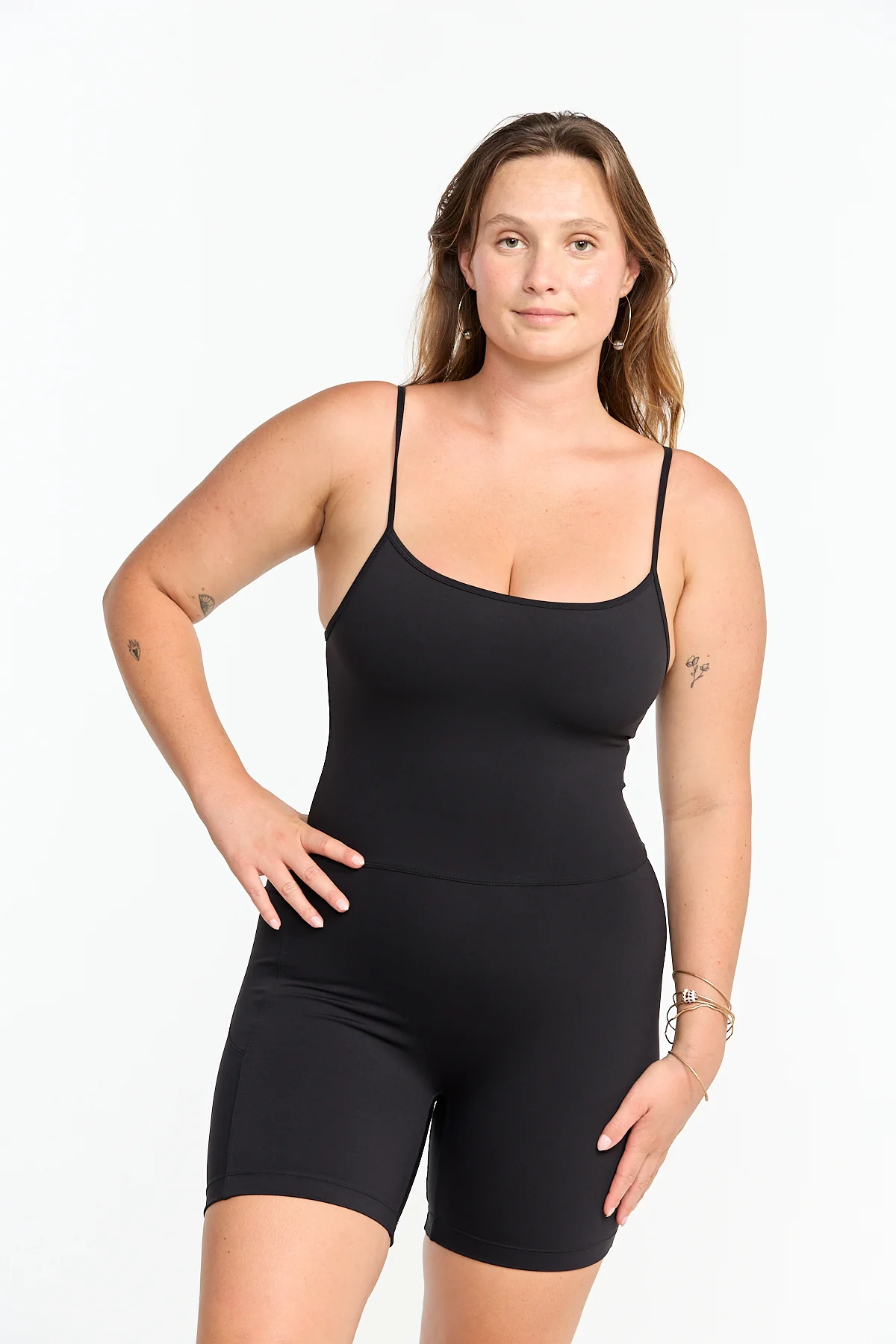 5" Active Romper - Black - Image 8