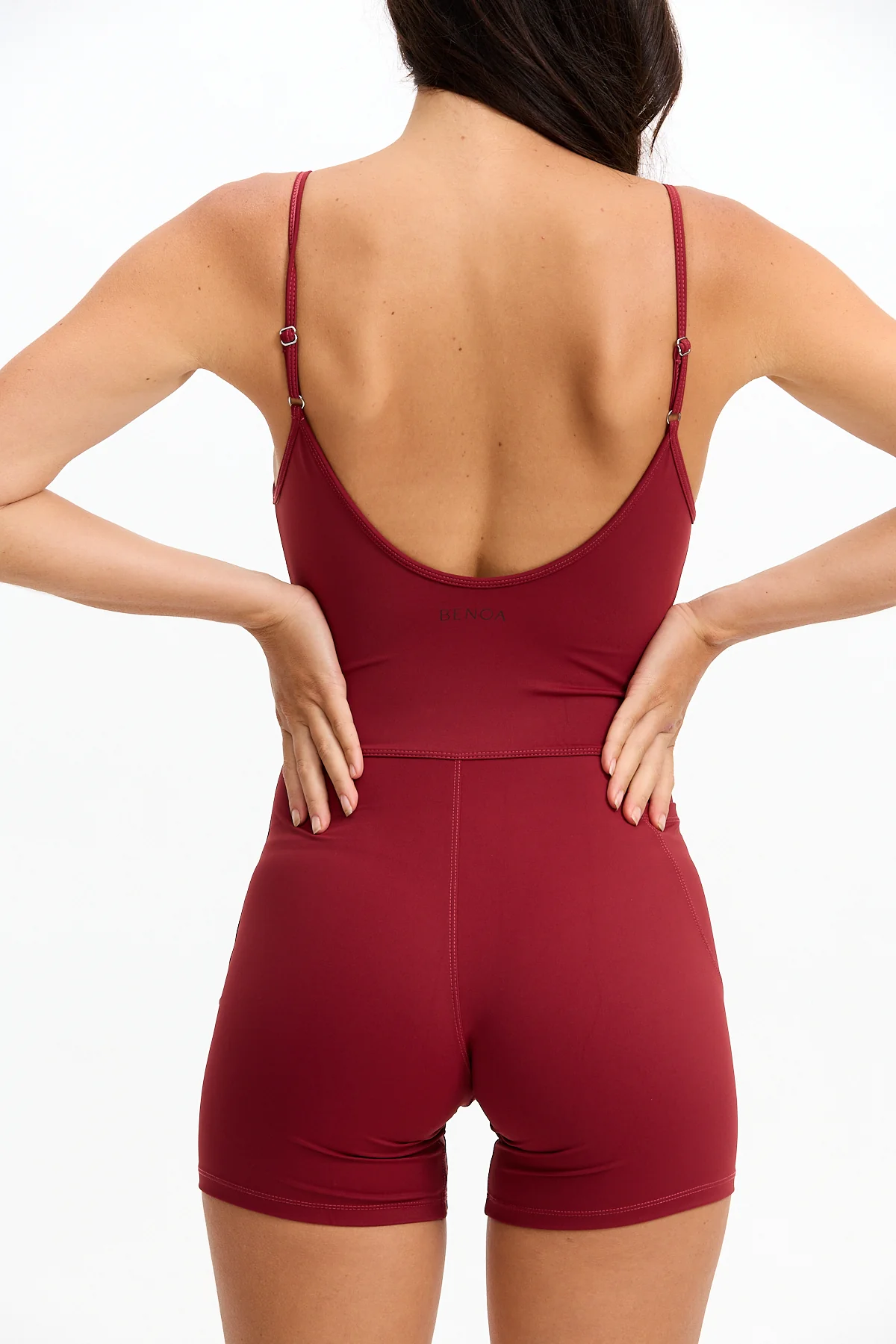5" Active Romper - Cherry - Image 5