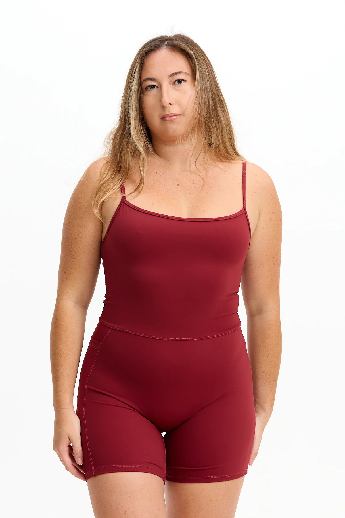 5" Active Romper - Cherry - Image 6