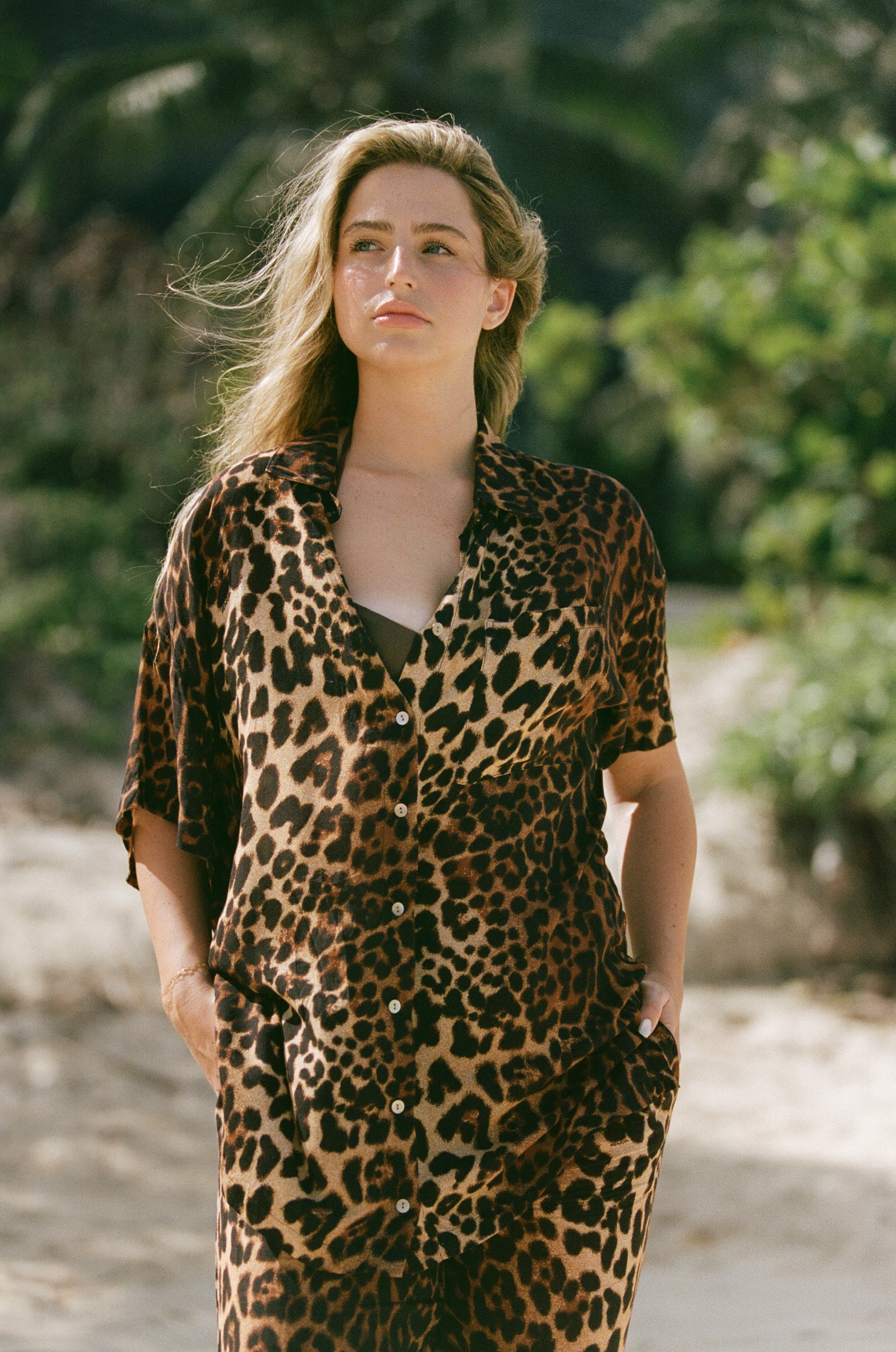 Aloha Shirt Dress - Digital Leopard - Image 2