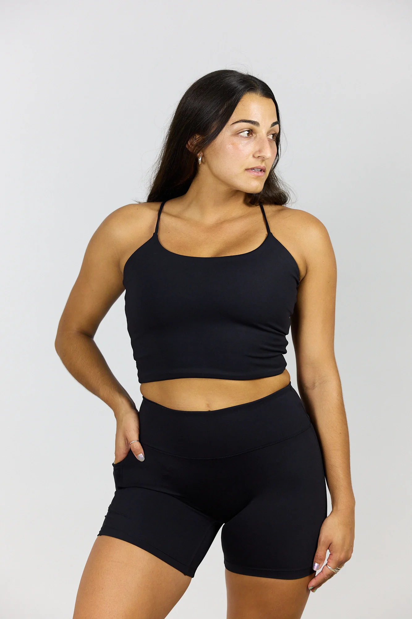 Cross-Back Active Tank - Black - Image 3