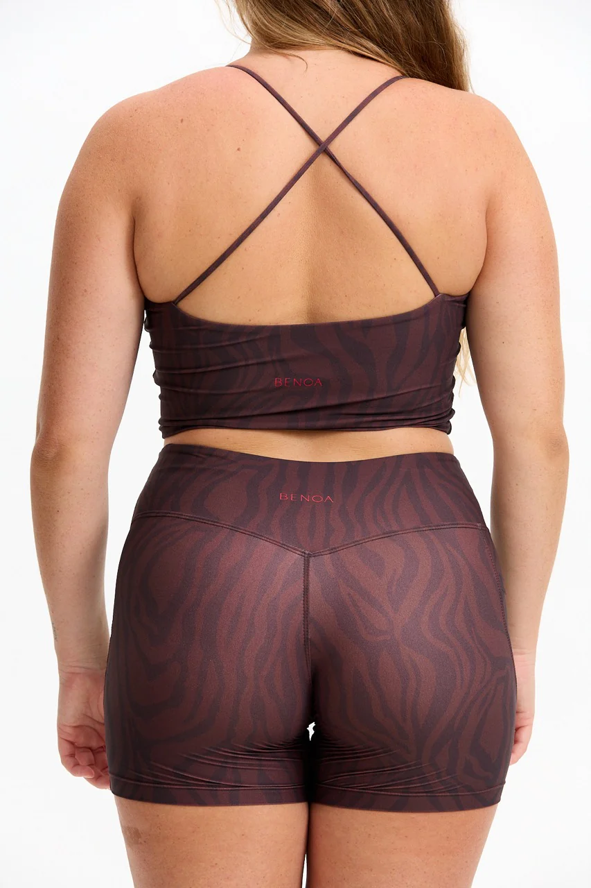 Cross-Back Active Tank - Chocolate Zebra - Image 10