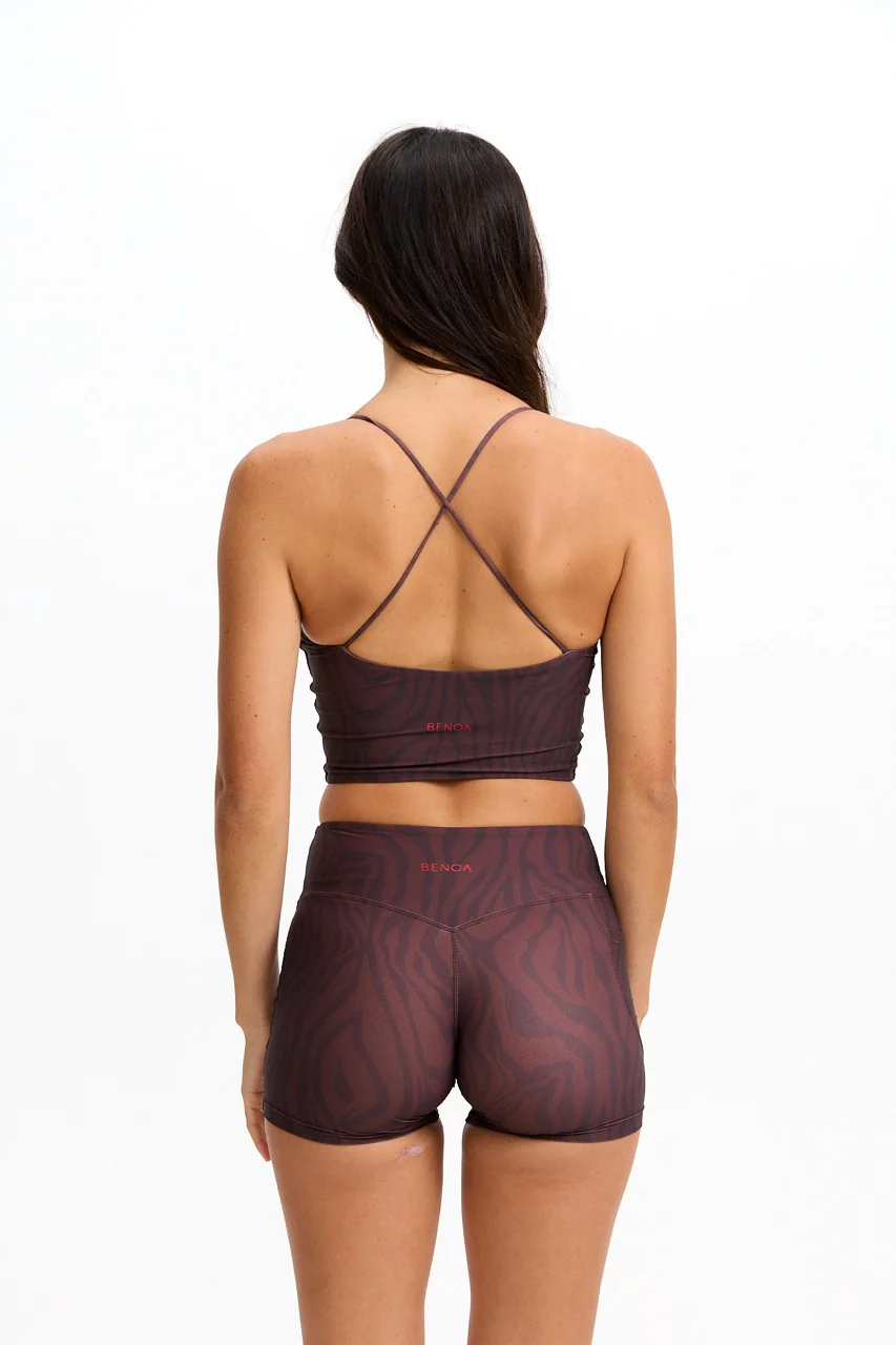 Cross-Back Active Tank - Chocolate Zebra - Image 2