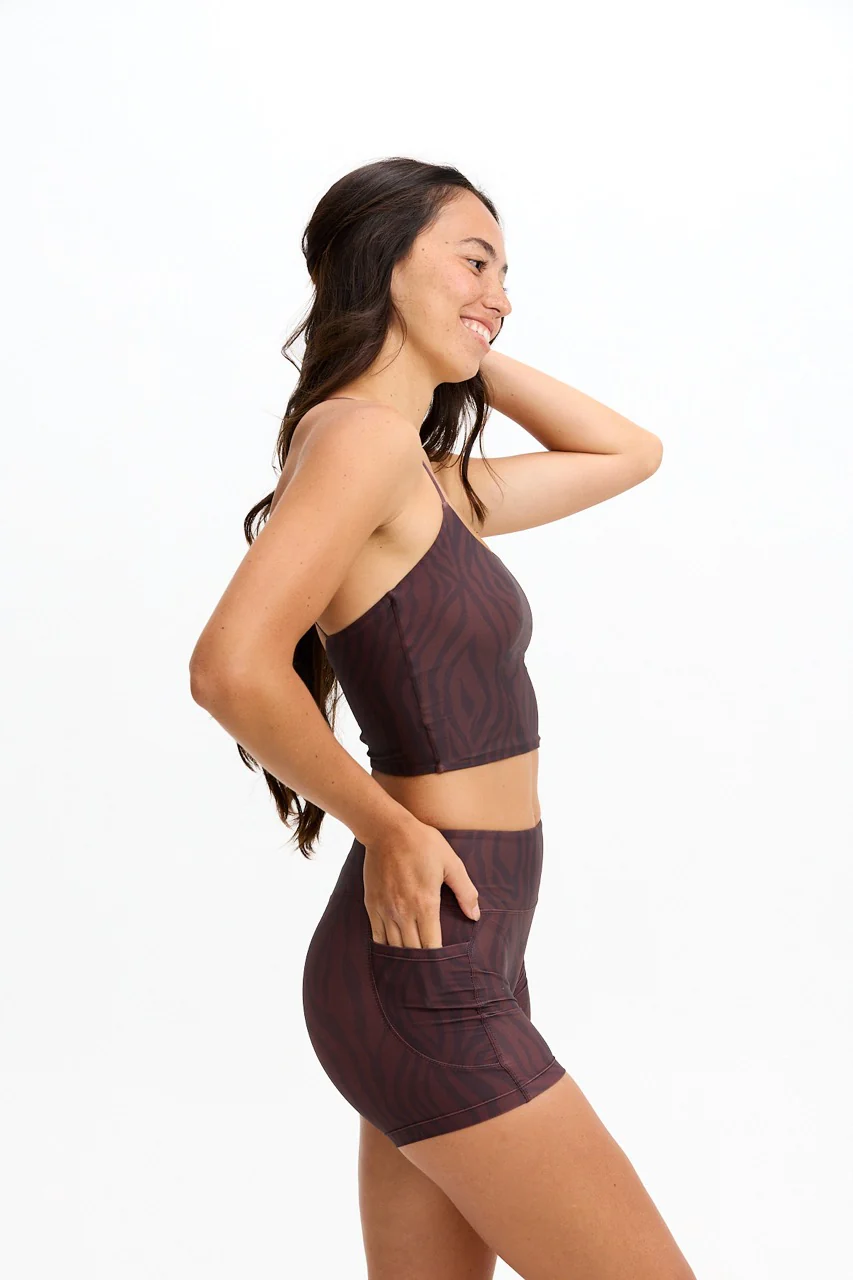 Cross-Back Active Tank - Chocolate Zebra - Image 3