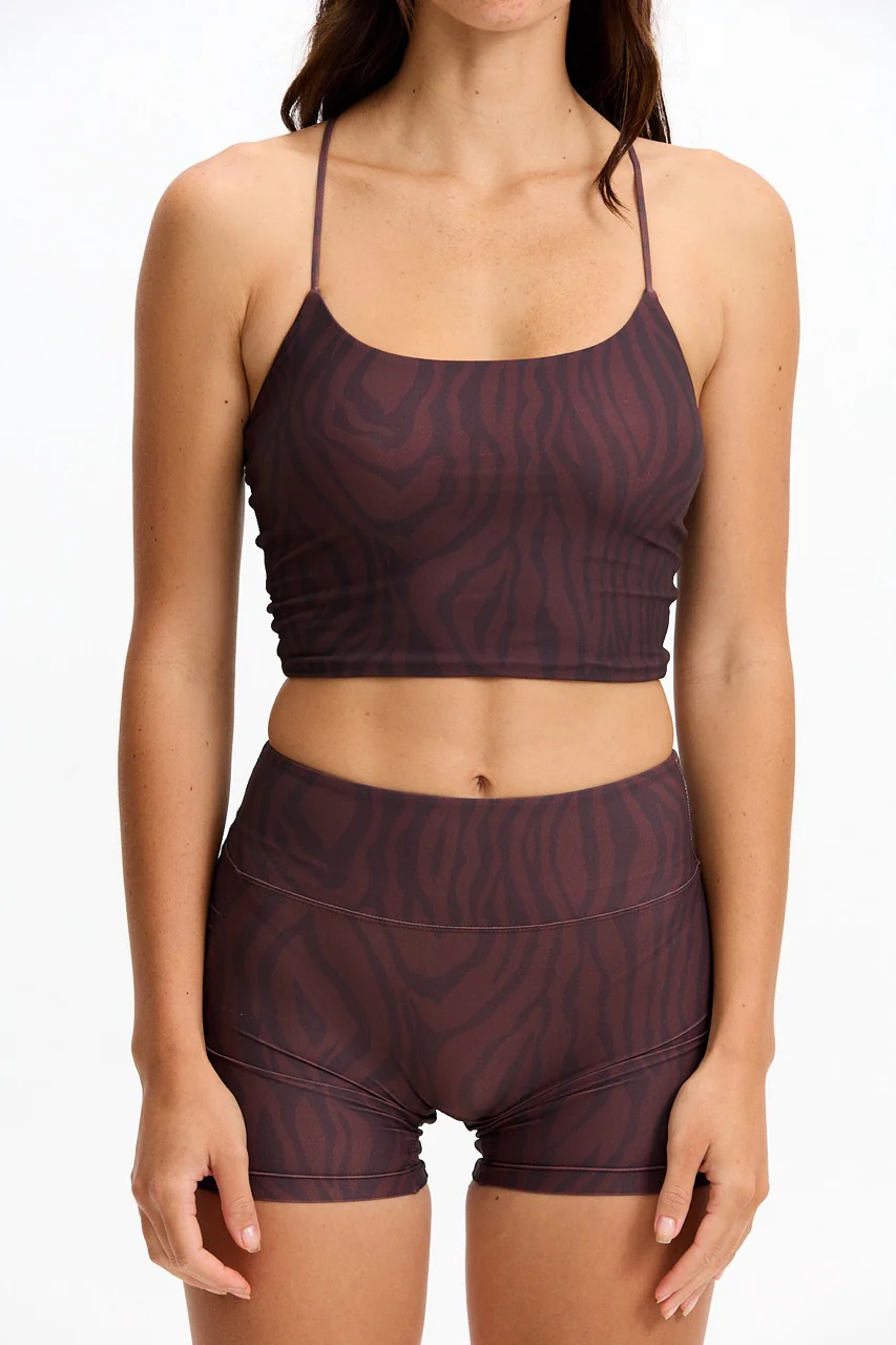 Cross-Back Active Tank - Chocolate Zebra - Image 4