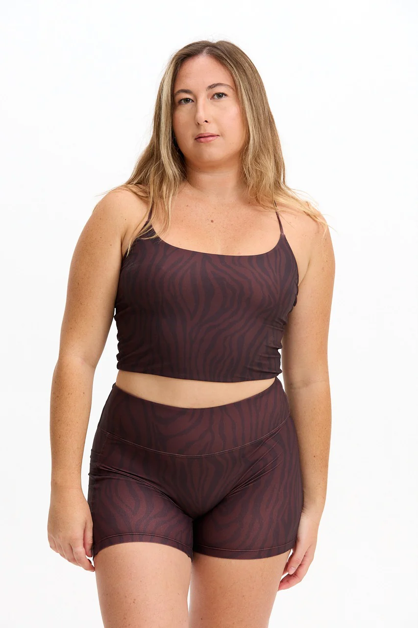 Cross-Back Active Tank - Chocolate Zebra - Image 6