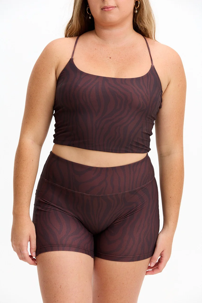 Cross-Back Active Tank - Chocolate Zebra - Image 9