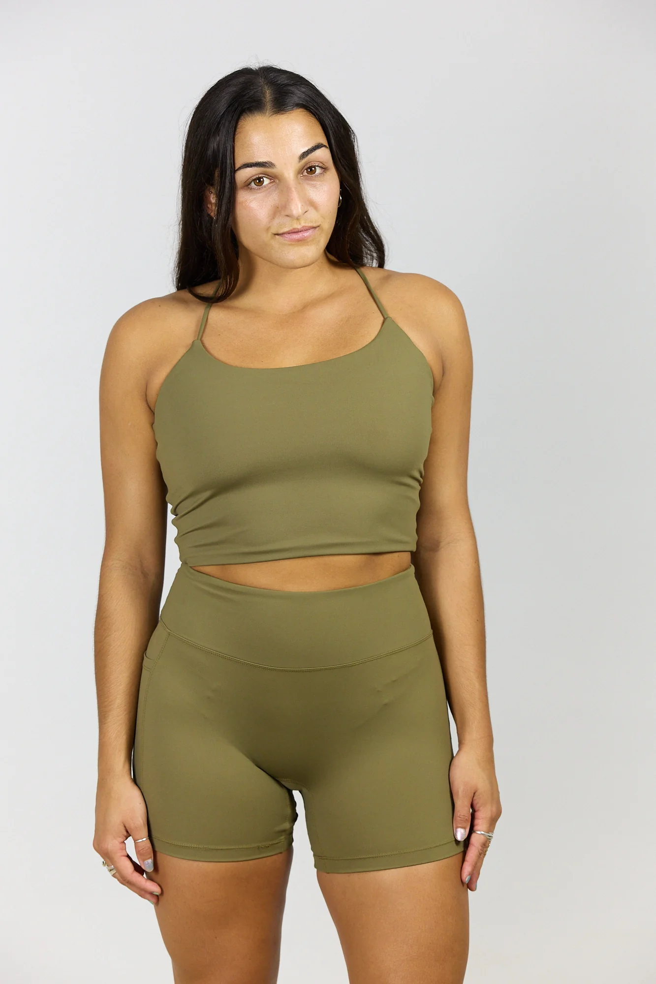 Cross-Back Active Tank - Khaki - Image 3