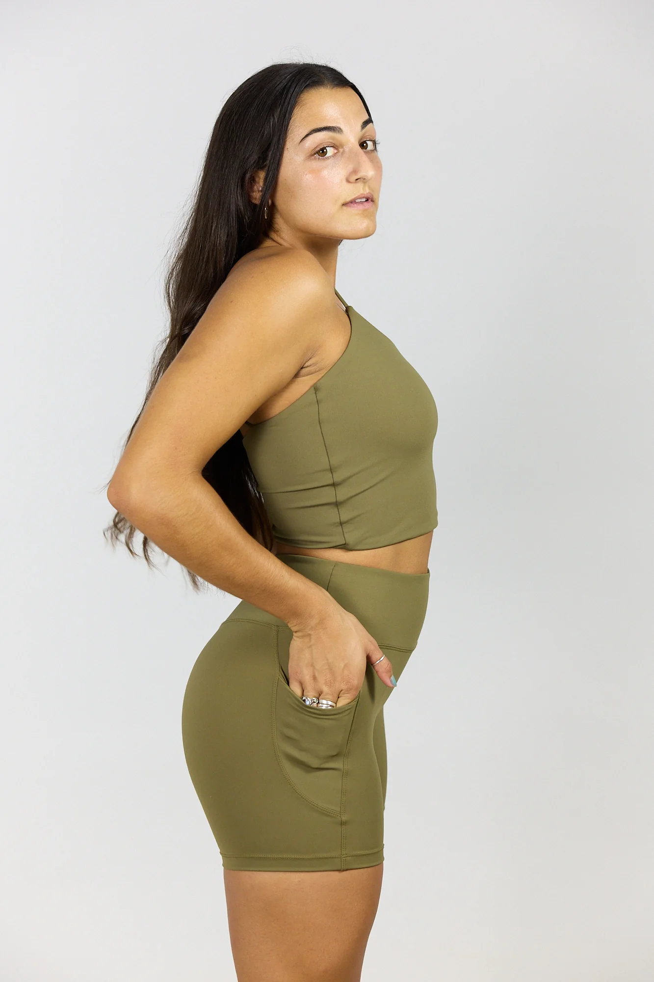 Cross-Back Active Tank - Khaki - Image 5