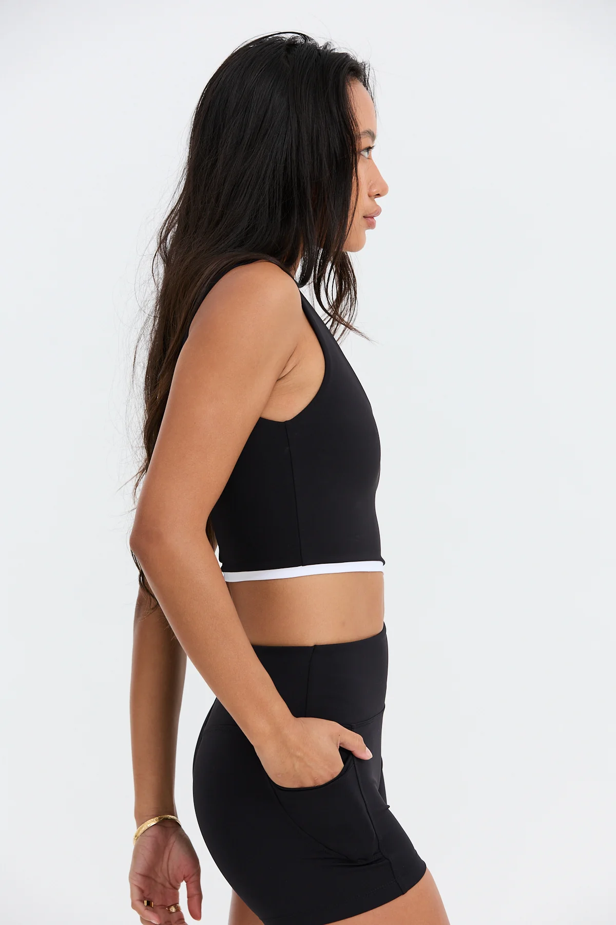 Layered Active Tank - Black - Image 3