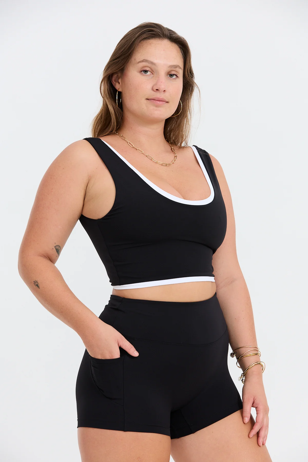 Layered Active Tank - Black - Image 8