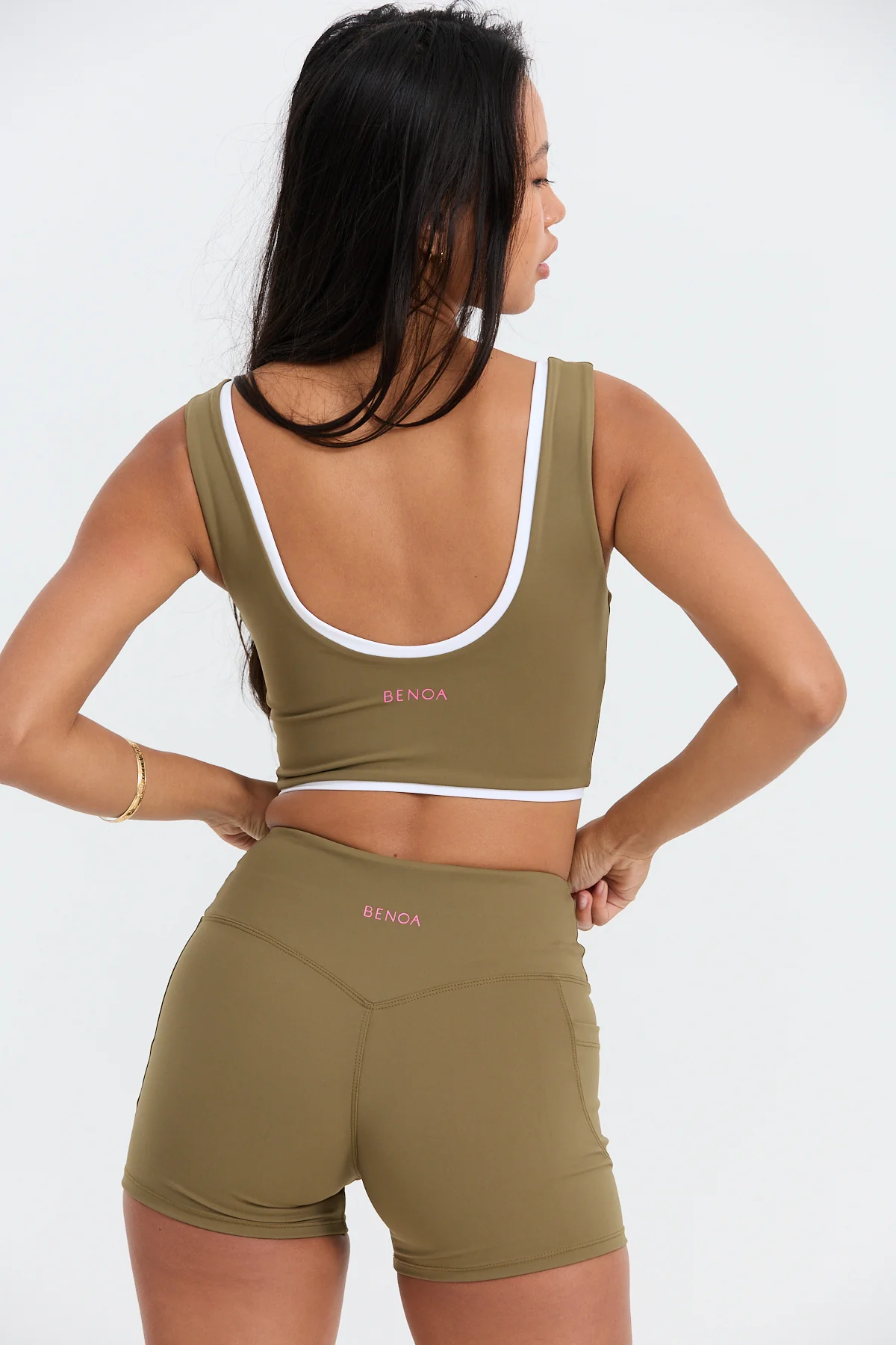 Layered Active Tank - Khaki - Image 2