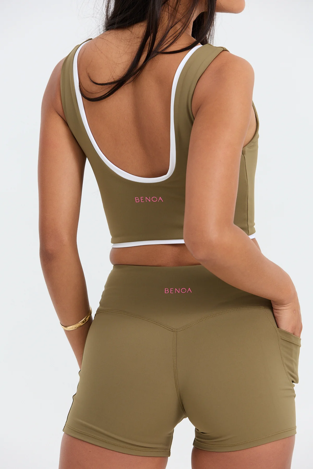 Layered Active Tank - Khaki - Image 5