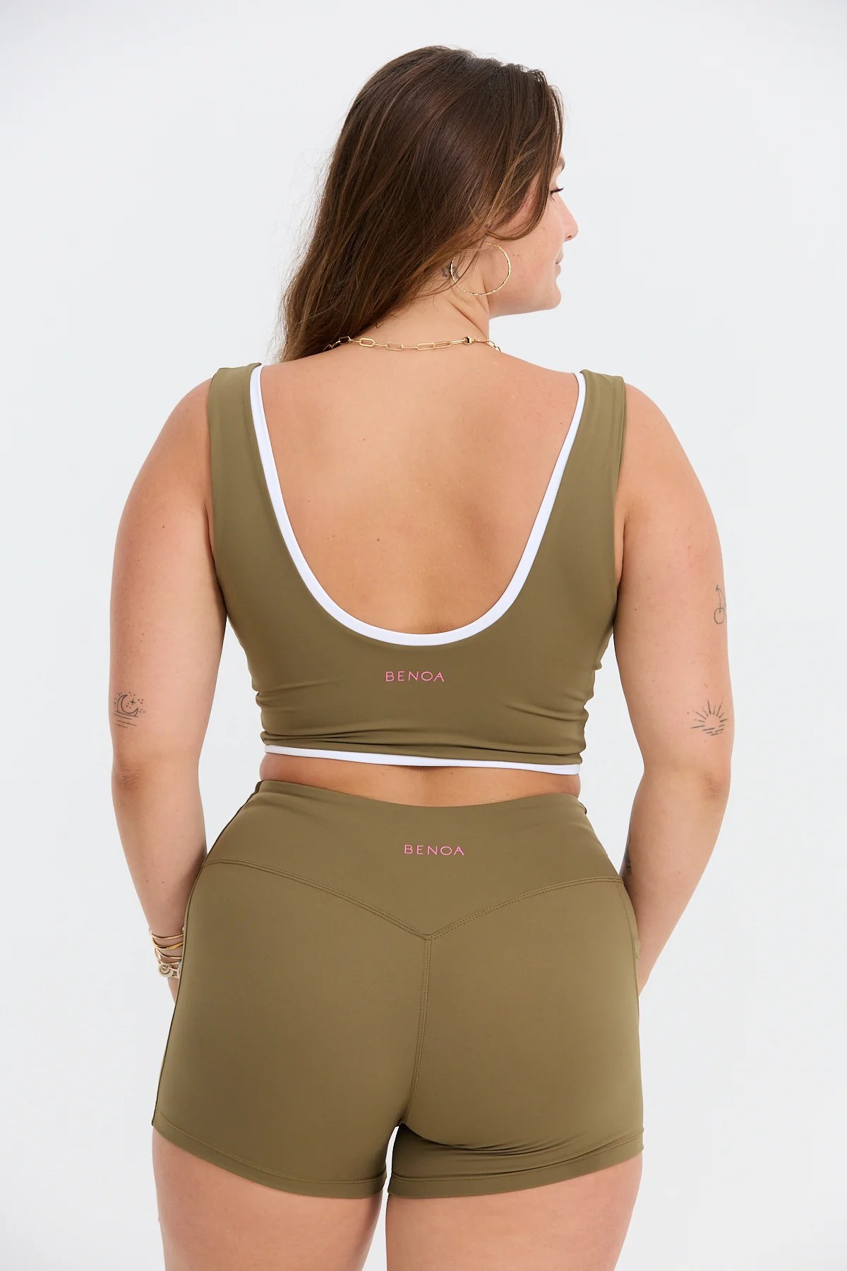Layered Active Tank - Khaki - Image 7