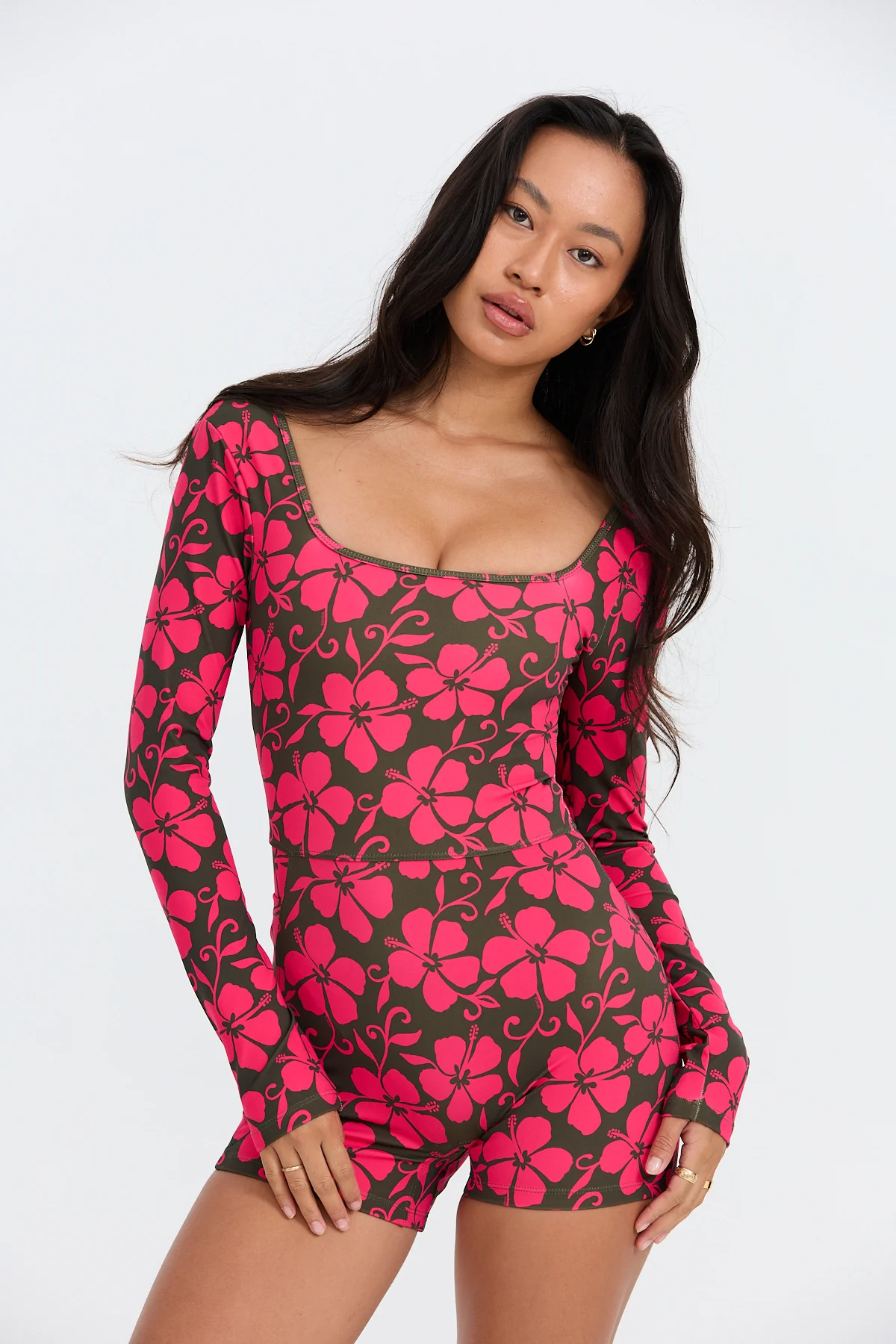 Long Sleeve Active Romper - Pupukea Pink - Image 6