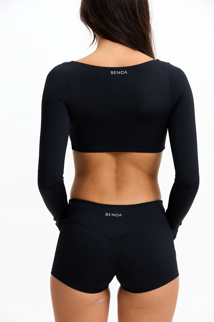 Low Rise Active Shorts - Black - Image 5