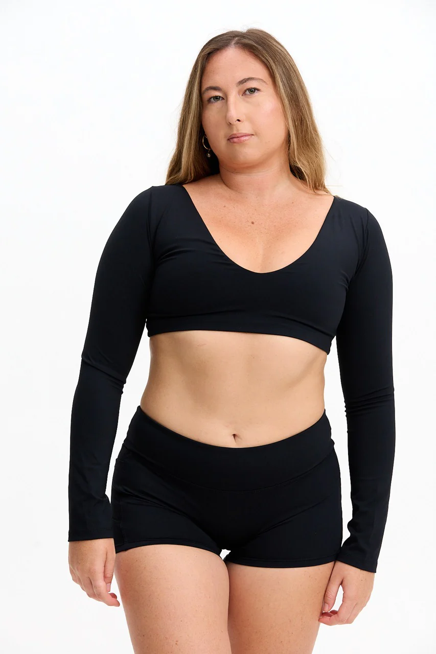 Low Rise Active Shorts - Black - Image 6