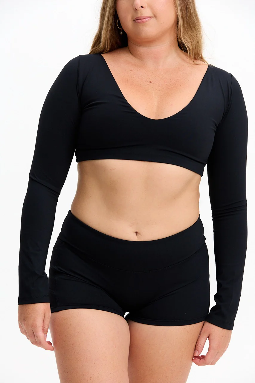 Low Rise Active Shorts - Black - Image 9