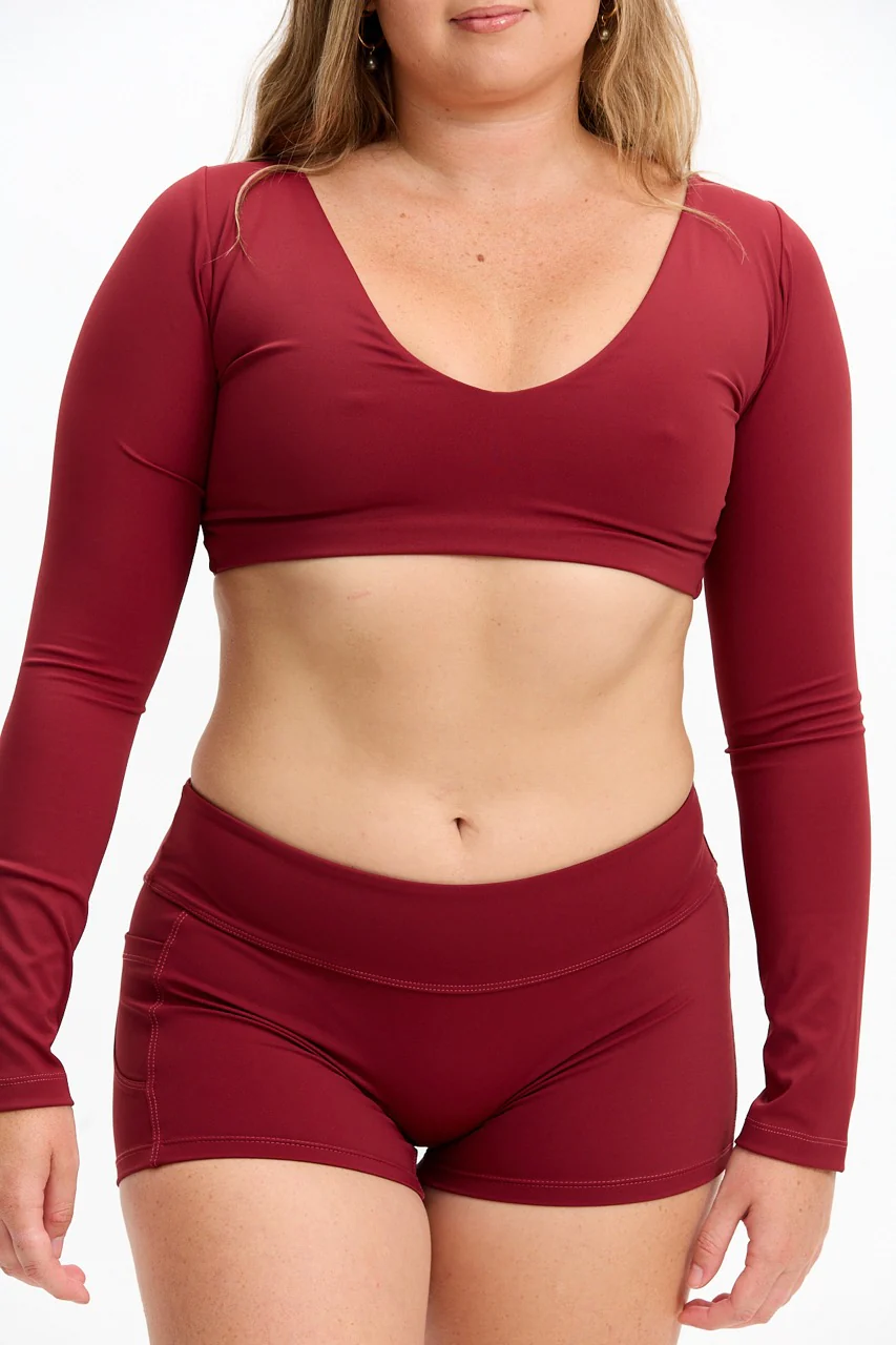 Low Rise Active Shorts - Cherry - Image 10