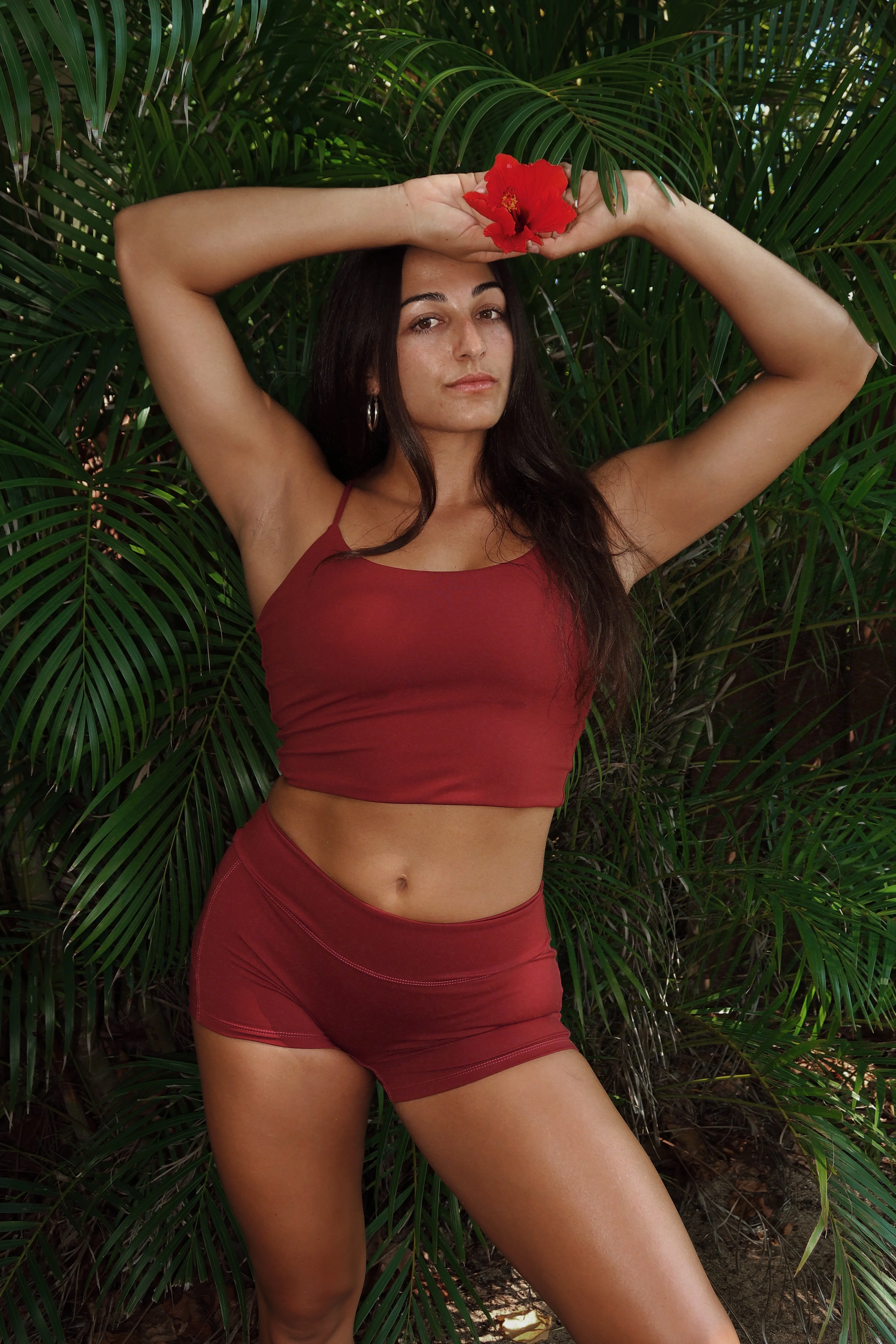 Low Rise Active Shorts - Cherry - Image 12