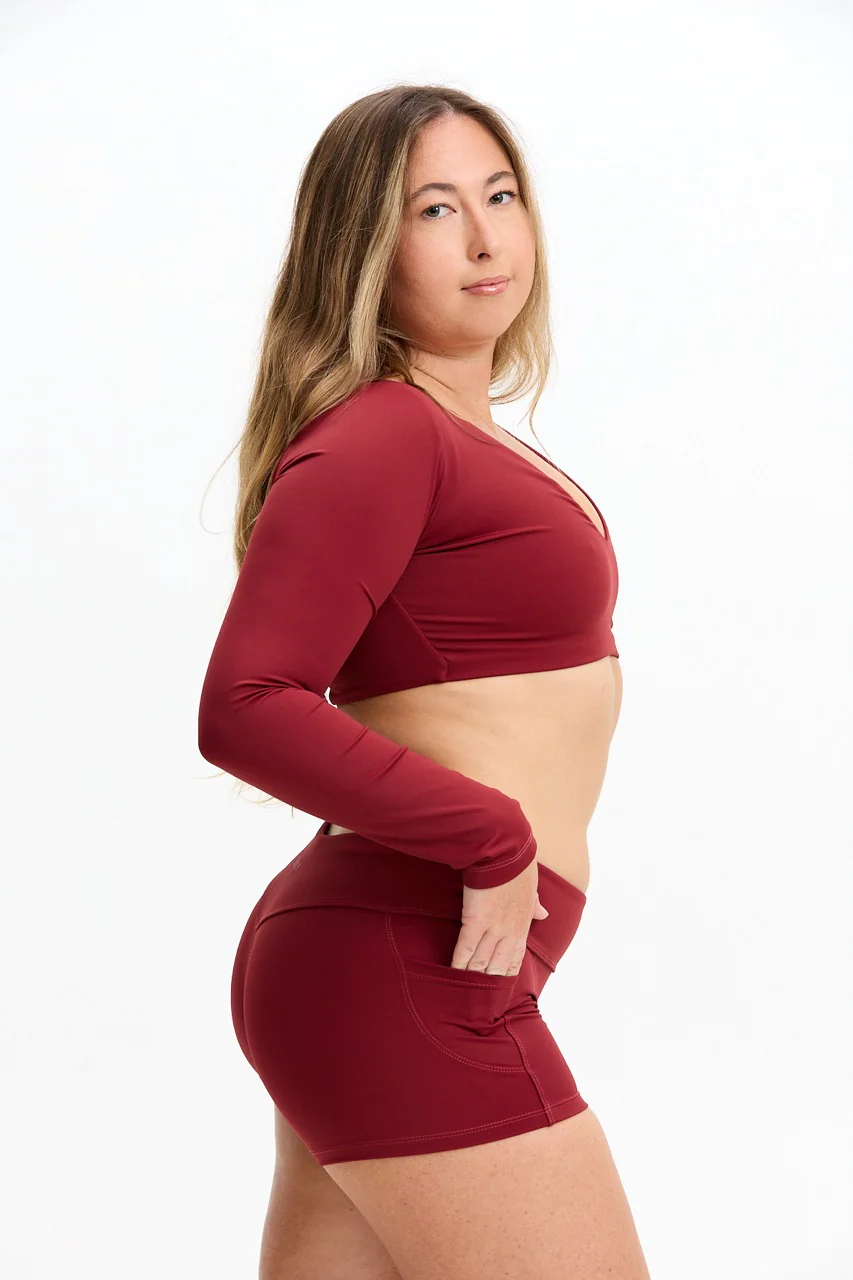 Low Rise Active Shorts - Cherry - Image 9