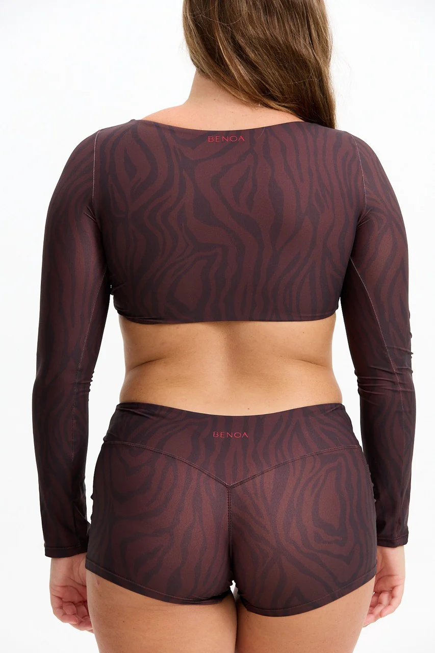 Low Rise Active Shorts - Chocolate Zebra - Image 12