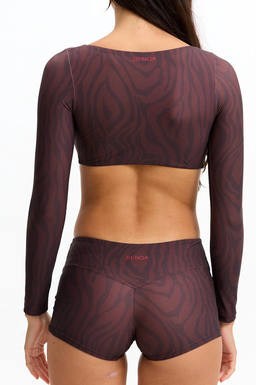 Low Rise Active Shorts - Chocolate Zebra - Image 7