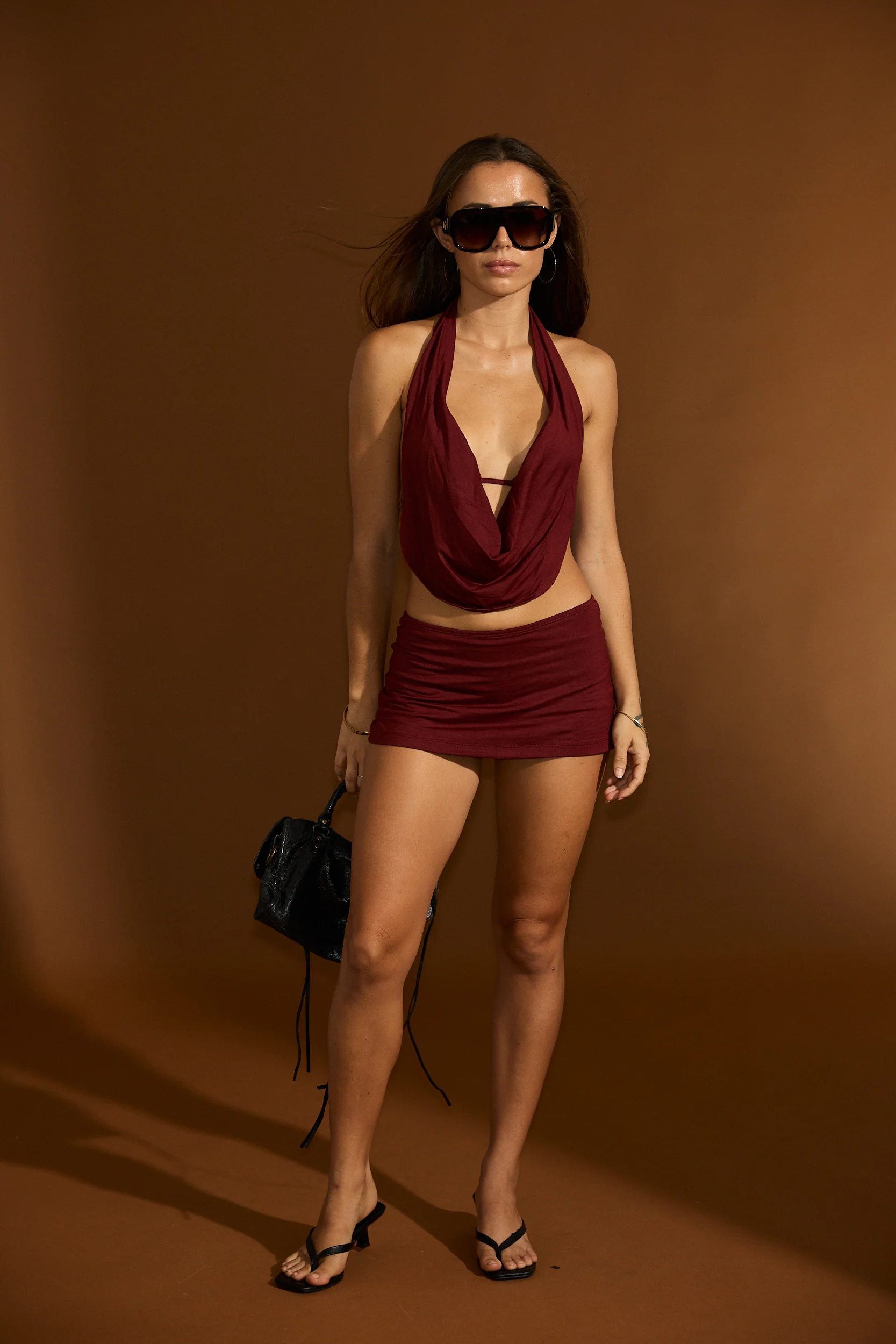 Jade Mini-Skort- Merlot