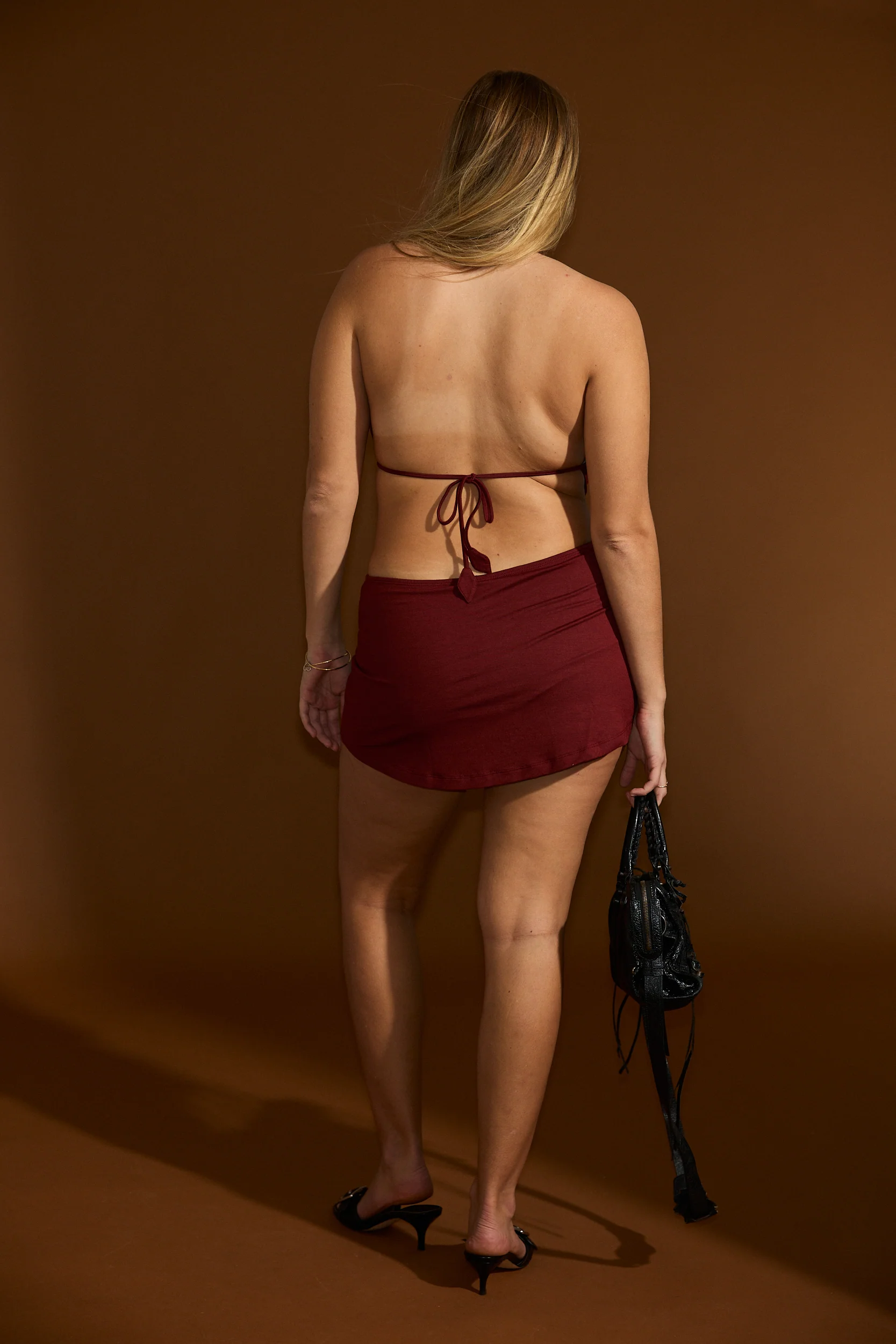 Jade Mini-Skort- Merlot - Image 7