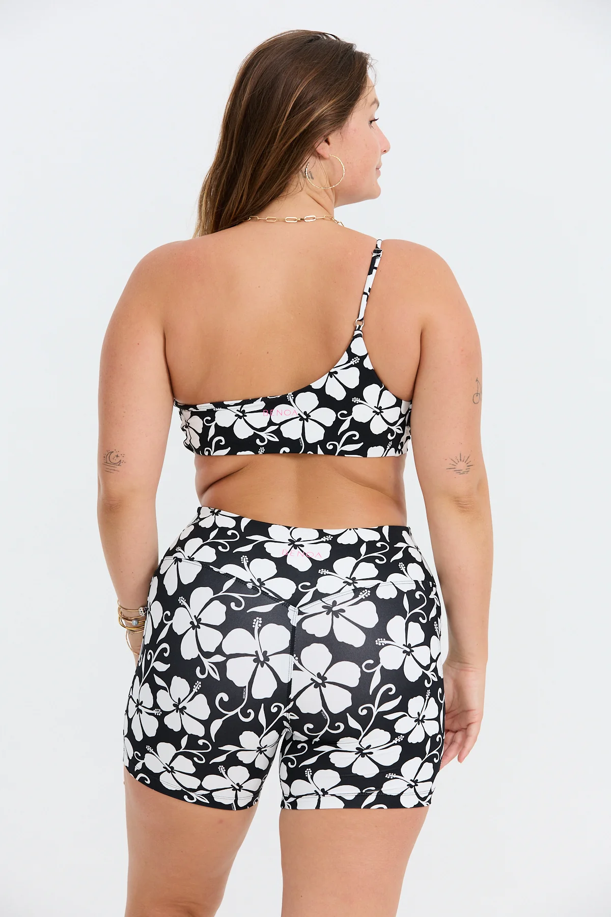 One Shoulder Sports Bra - Pupukea Black - Image 7
