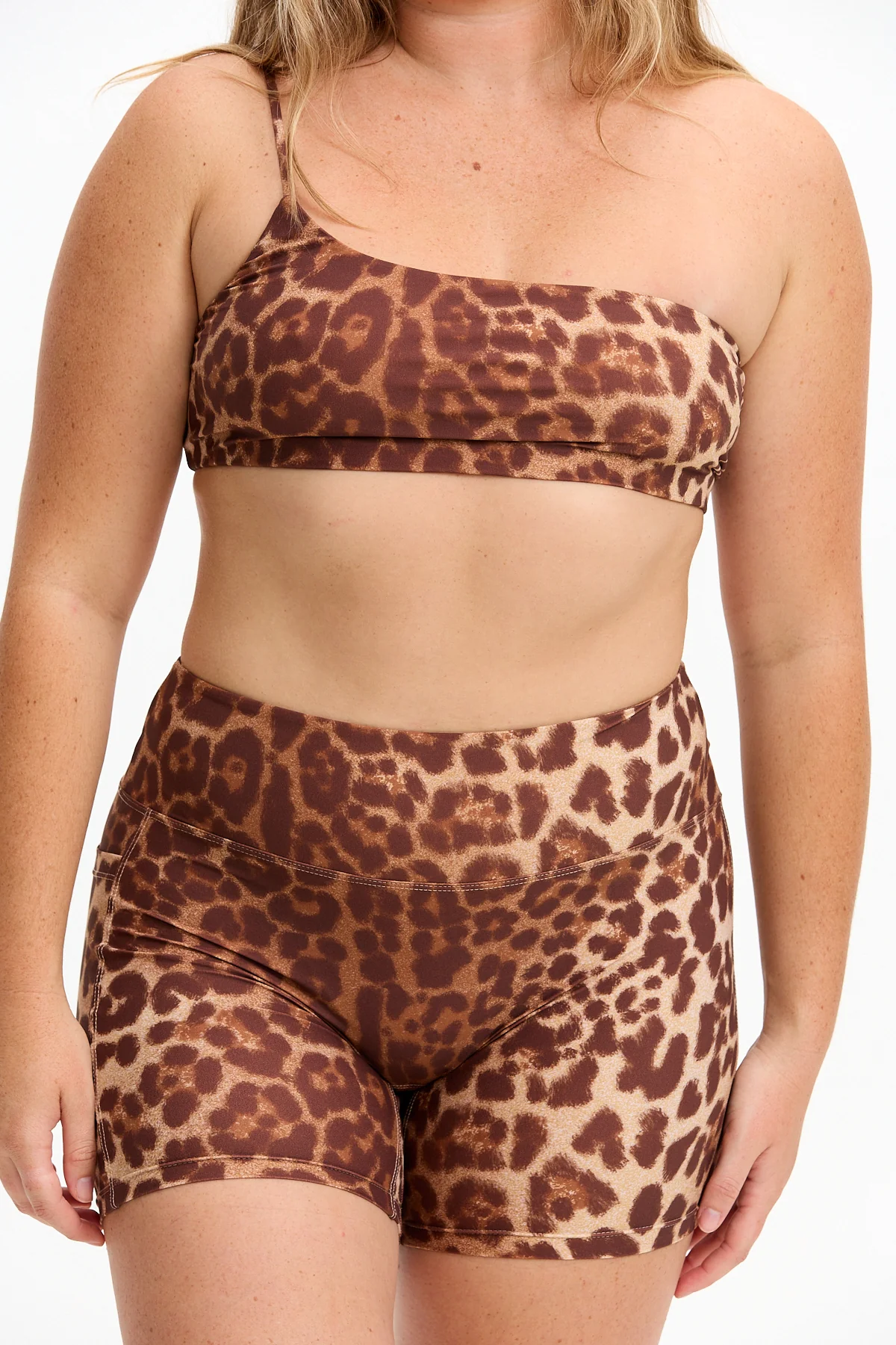One Shoulder Sports Bra - Sahara - Image 10
