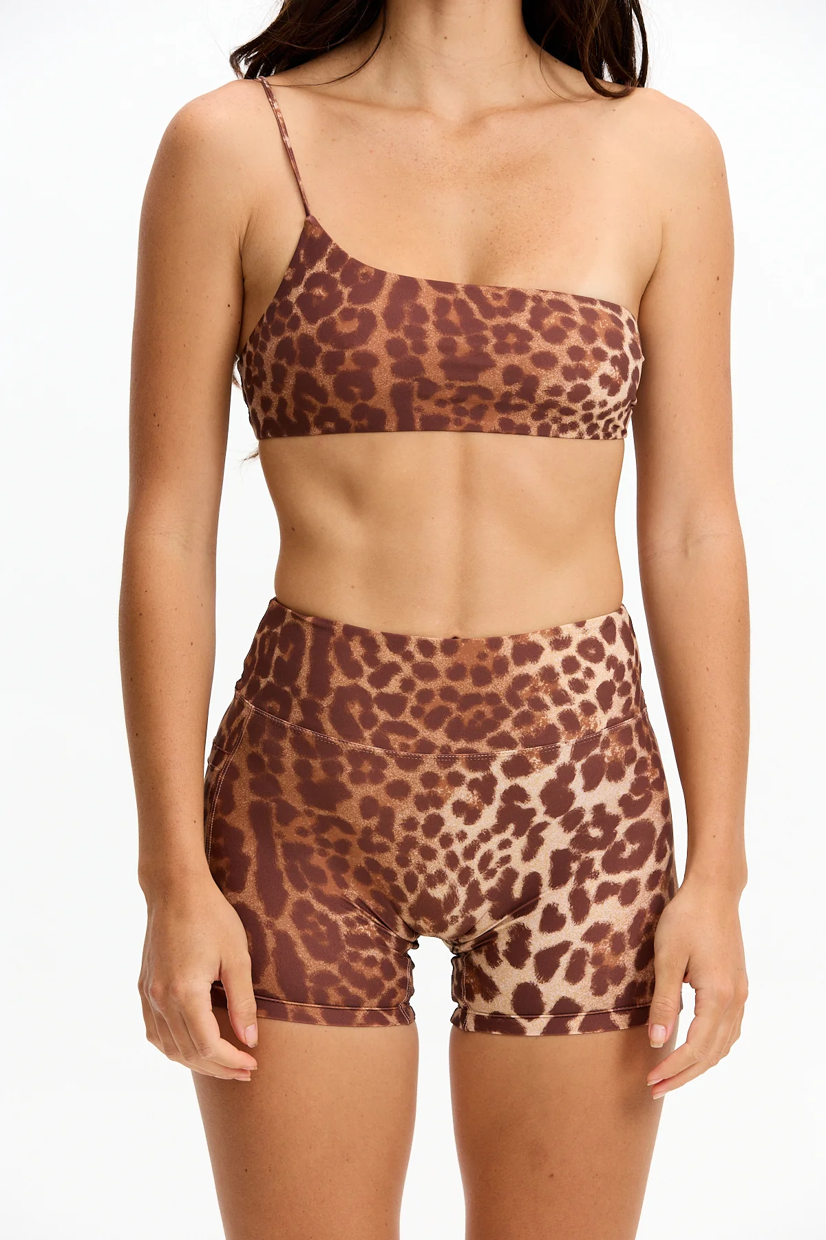 One Shoulder Sports Bra - Sahara - Image 5