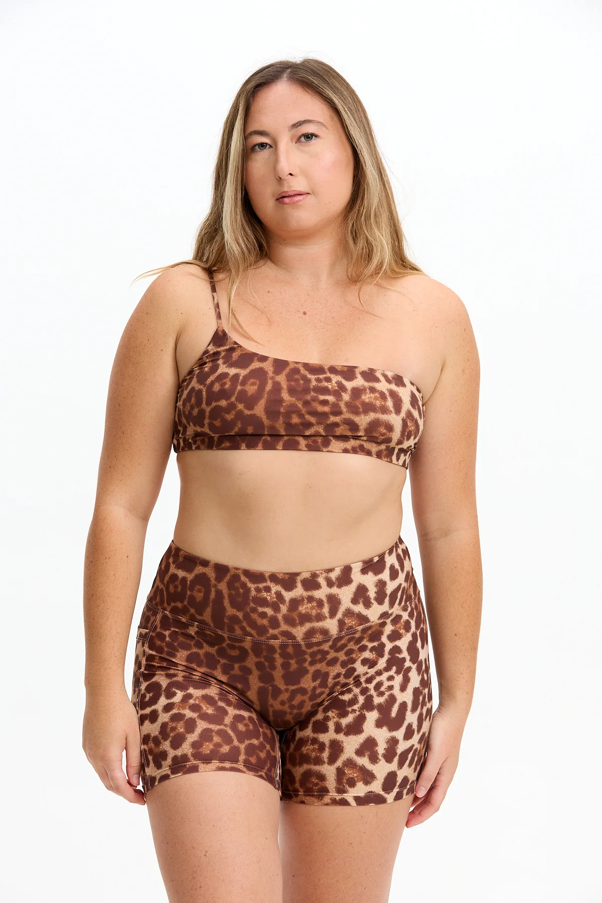 One Shoulder Sports Bra - Sahara - Image 7