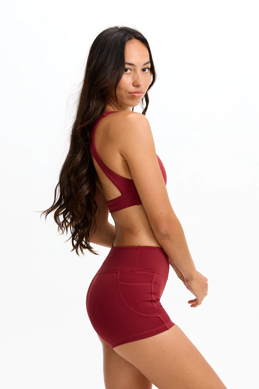 Sophia Sports Bra - Cherry - Image 3