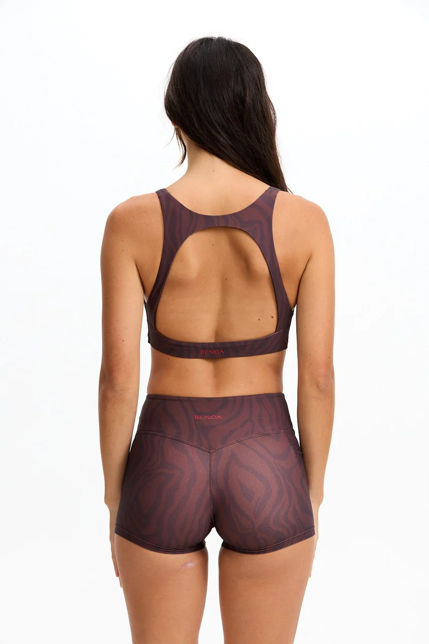 Sophia Sports Bra - Chocolate Zebra - Image 3
