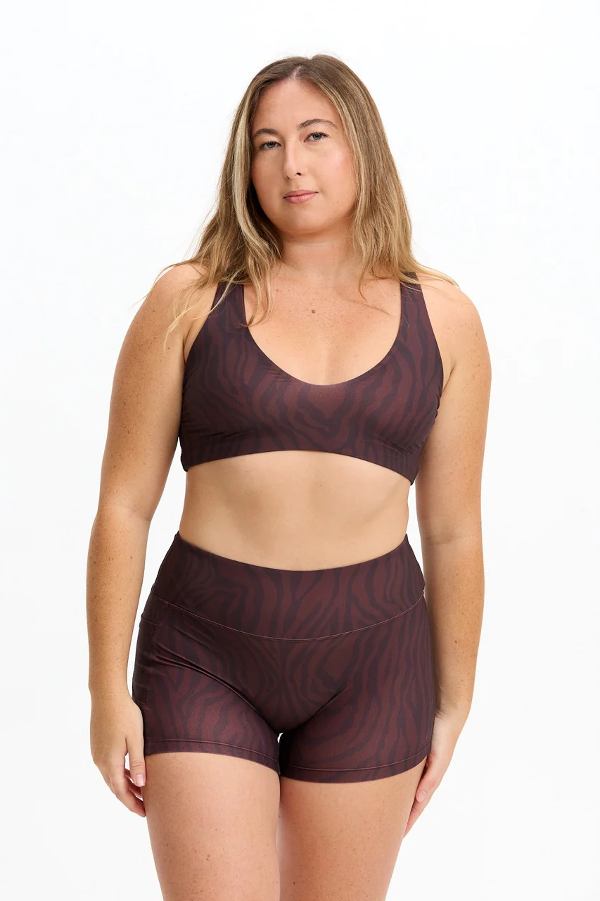 Sophia Sports Bra - Chocolate Zebra - Image 7