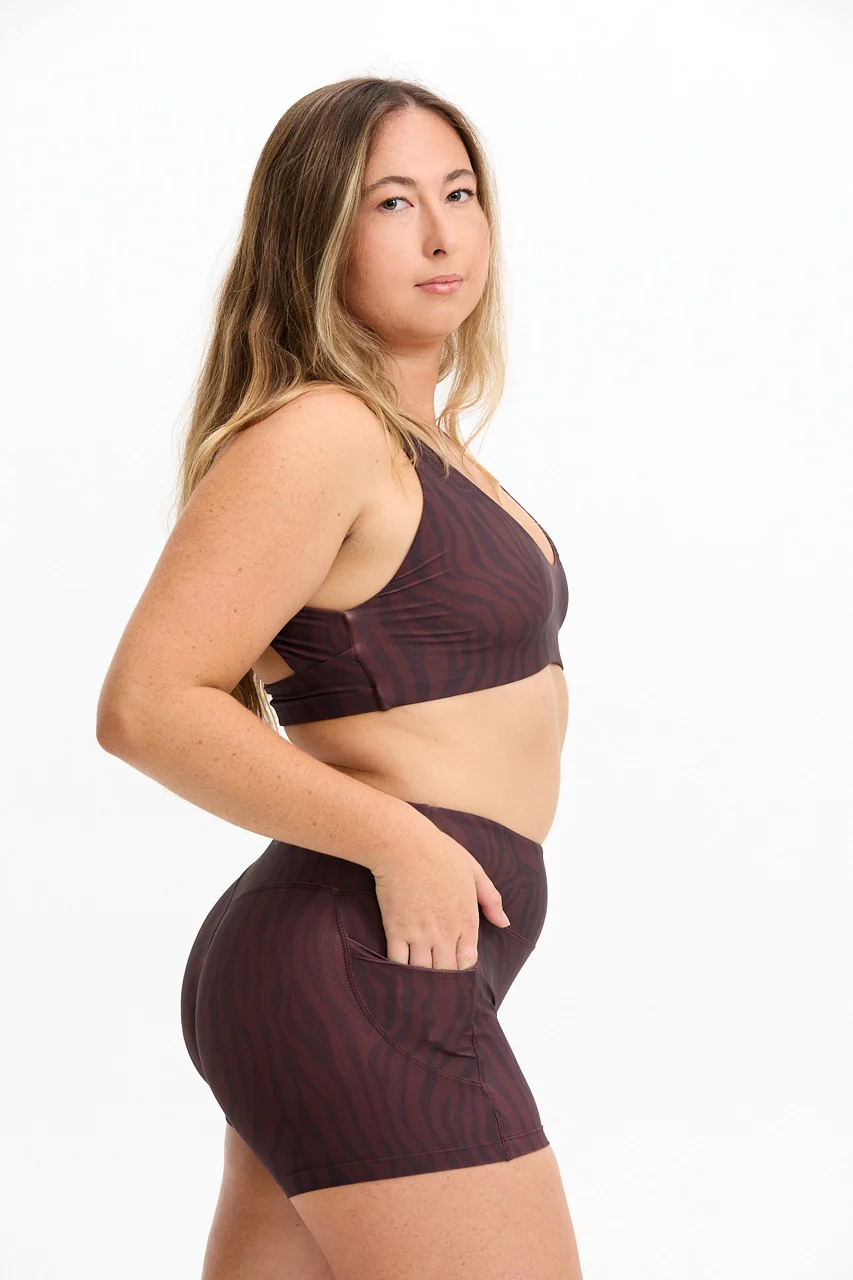 Sophia Sports Bra - Chocolate Zebra - Image 9
