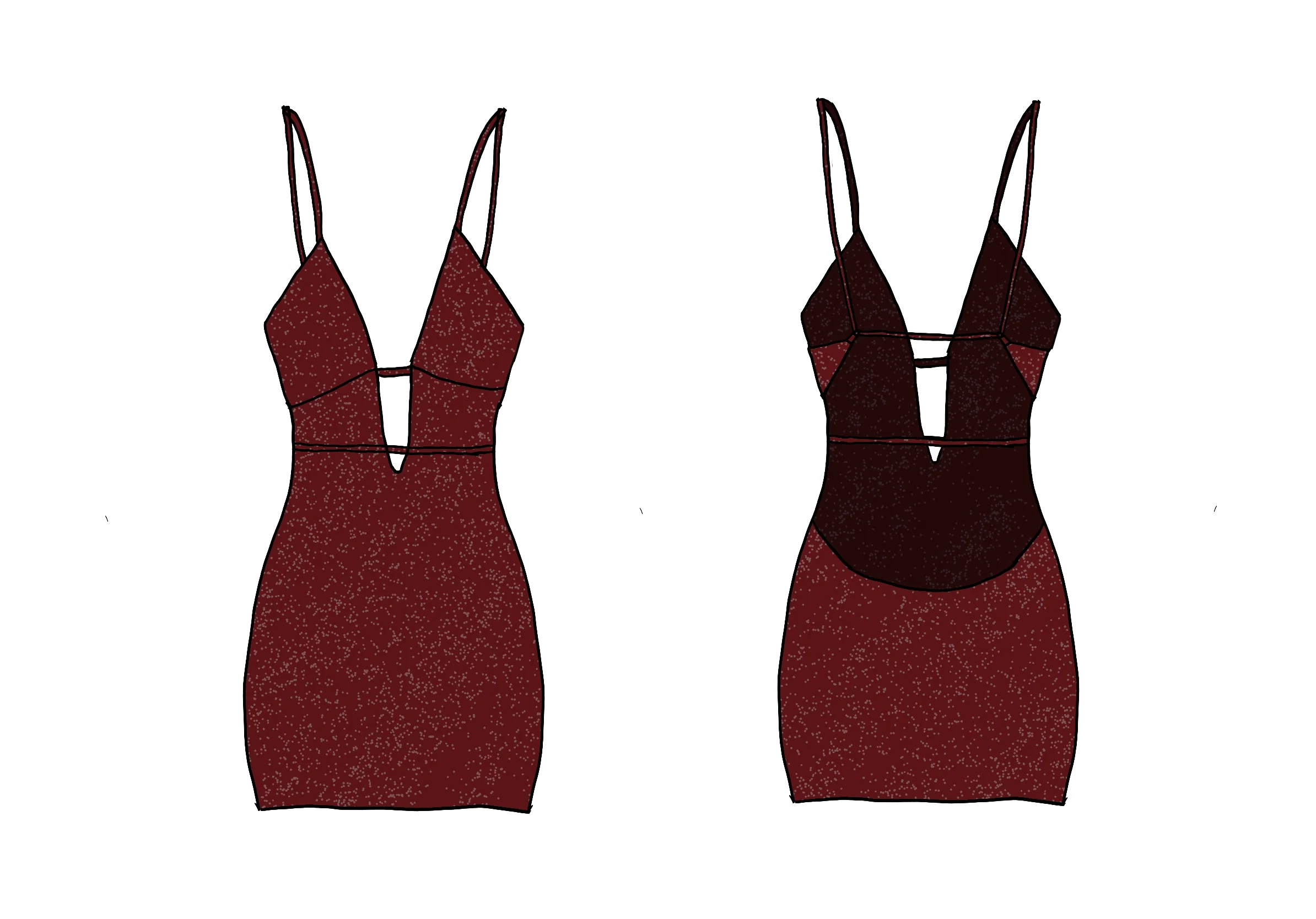 Gabriella Dress - Merlot - Image 10
